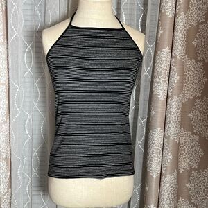 Armani Exchange Striped Halter Top | Size M